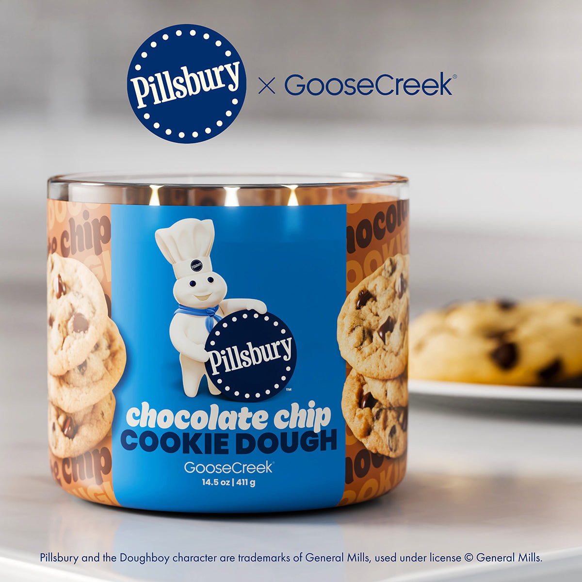 Chocolate Chip Cookie Dough 3-Wick Pillsbury Candle - Image 2