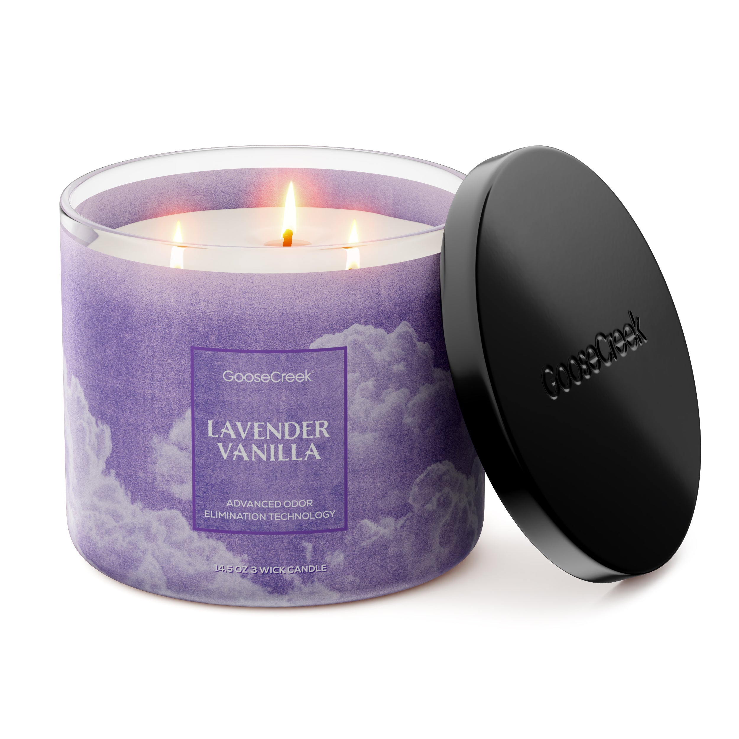 Lavender Vanilla Odor Eliminating 3-Wick Candle - Image 3